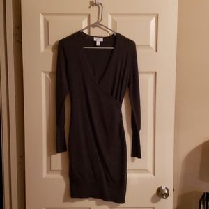 Long sleeve Ann Taylor Loft wrap sweater dress